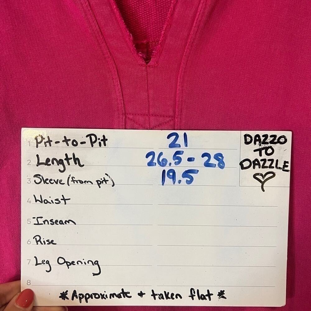 ANTHROPOLOGIE Pilcro Split Hem Tunic Pink Sweatshirt Pullover | S‌‌mall - Picture 2 of 13